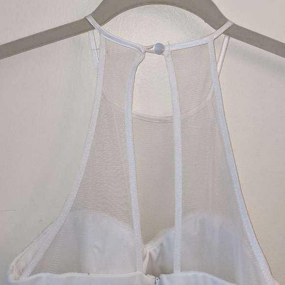Sleeveless illusion neck party dress sz 1 - Picture 9 of 12